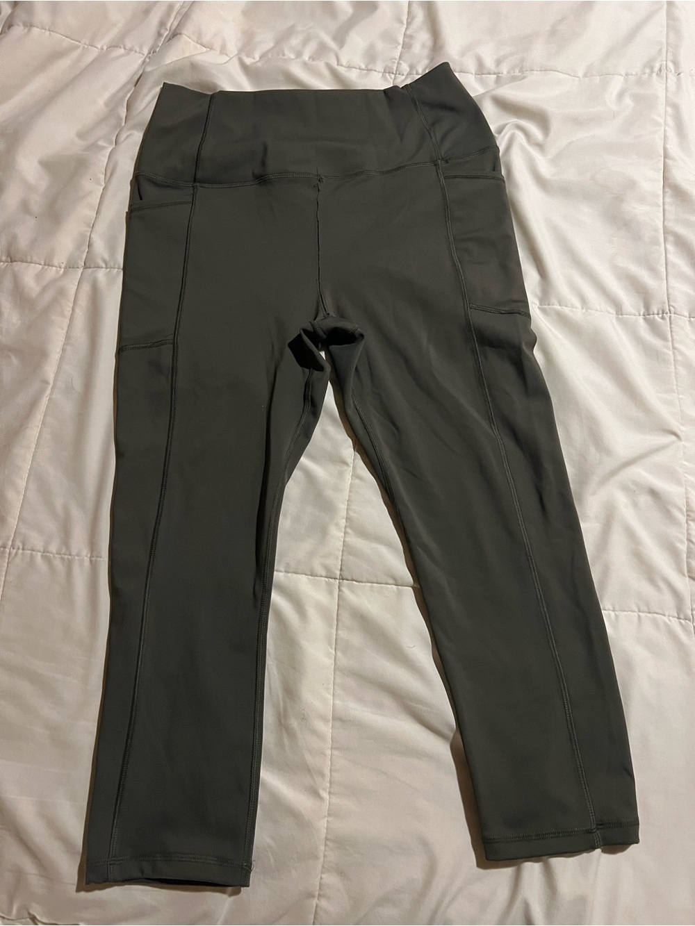 RBX Olive Green High-Rise Capri Leggings